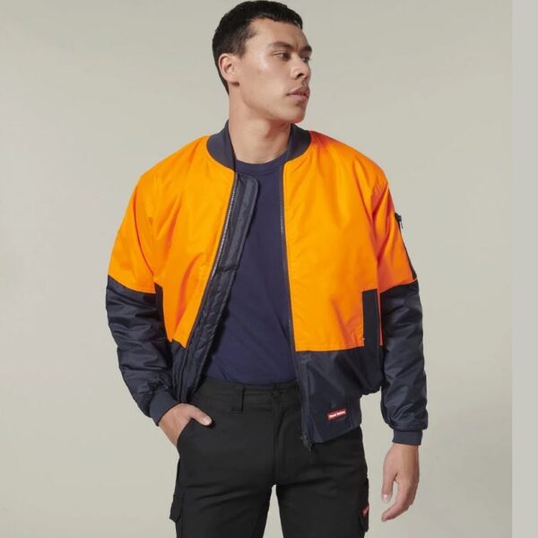 Hard Yakka Y06670 Core Hi Vis 2 Tone Waterproof Bomber Jacket - Image 2