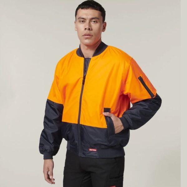 Hard Yakka Y06670 Core Hi Vis 2 Tone Waterproof Bomber Jacket - Image 4