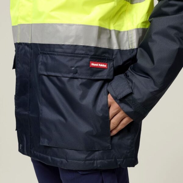 Hard Yakka Y06685 Core HiVis 2 Tone Taped Quilted Waterproof Jacket - Image 13