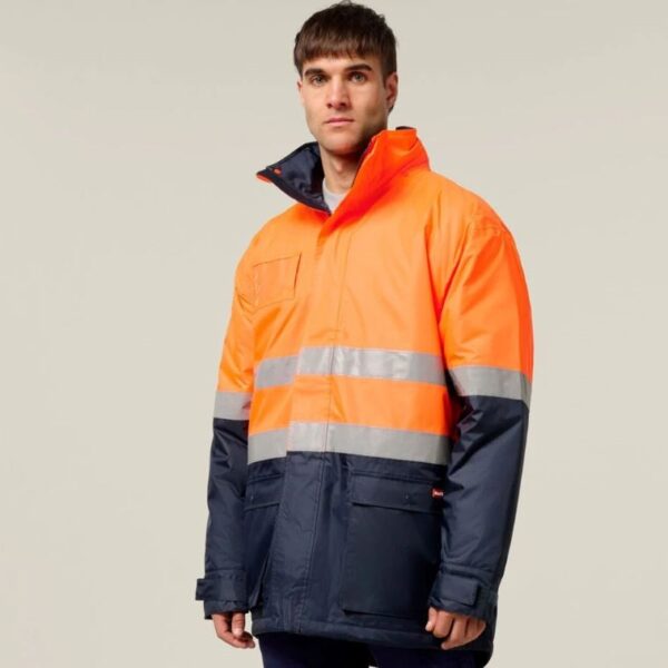 Hard Yakka Y06685 Core HiVis 2 Tone Taped Quilted Waterproof Jacket - Image 2