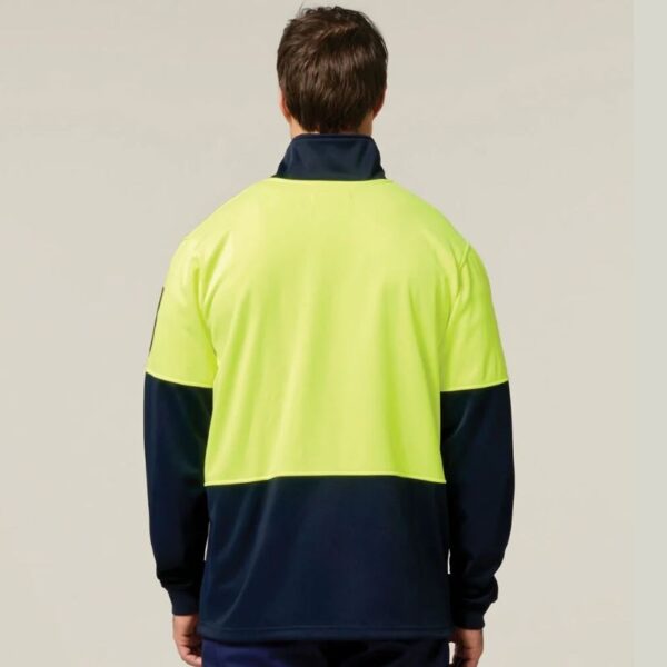 Hard Yakka Y19330 HiVis 2 Tone 1/4 Zip Brushed Fleece Jumper - Image 4