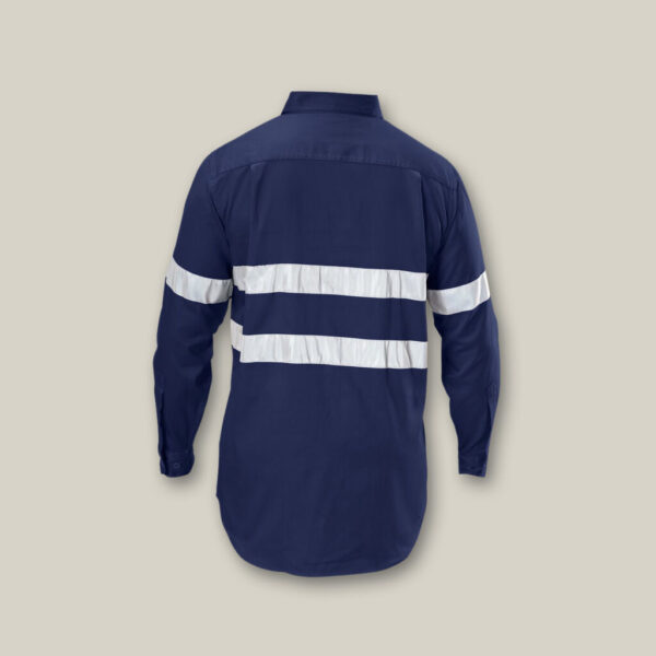 Hard Yakka Y07227 Hi Vis Cotton Drill Long Sleeve Taped Shirt - Image 5