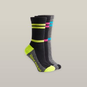 Hard Yakka Y20120 Women's Crew 3 Pack Work Sock