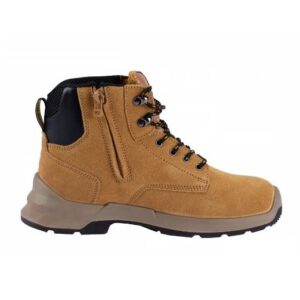 Kings 15-532Z Wheat Lace-Up Zip Sided Ankle Safety Boot