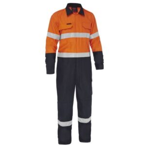 Bisley BC8477T Apex 185/240 Taped Hi Vis FR Ripstop Vented Coverall