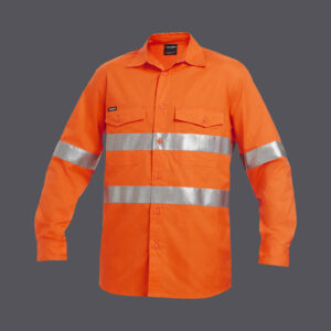 KingGee K54890 Workcool 2 HiVis Reflective Orange L/S Shirt