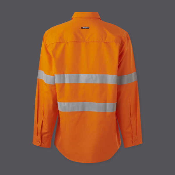 KingGee K54916 Workcool Vented Closed Front Shirt Taped Long Sleeve - Image 3