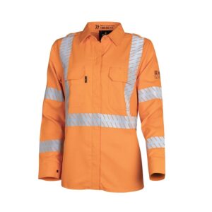 Bool BWW1590T5 Womens Regular Weight PPE2 FR Shirt With Segmented Loxy™ FR Reflective Tape