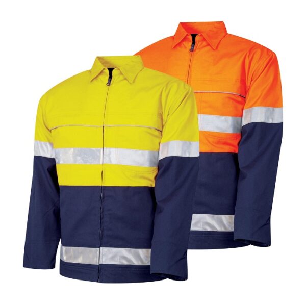 TRu Workwear DJ2192T1 Midweight Hi-Vis Cotton Drill Jacket With 3M Tape