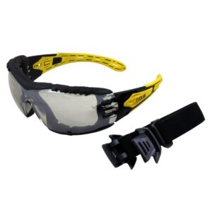 Maxisafe EVO372-GH EVOLVE Safety Glasses with Gasket & Headband - Silver Mirror Lens