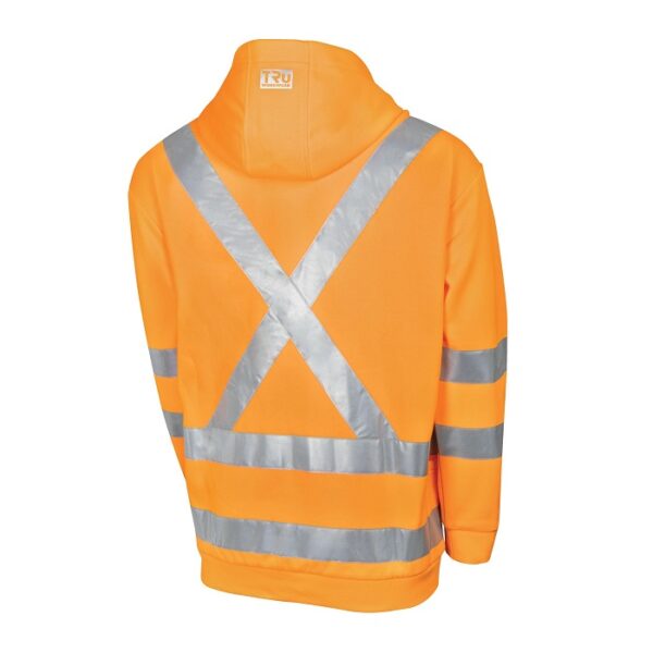 TRu Workwear TF1959T5 Fleece Hoodie With Reflective Tape - NSW Rail - Image 2