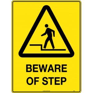Uniform Safety Signs 365LM Beware Of Step – Metal