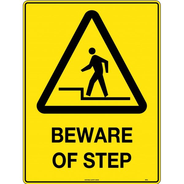 Uniform Safety Signs 365LM Beware Of Step – Metal