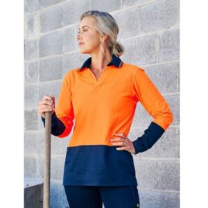 Bisley BKL6234 Womens Hi Vis V-Neck Polo