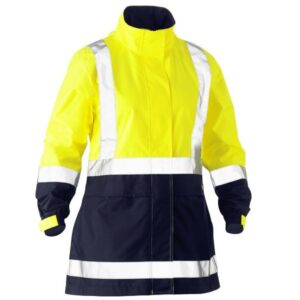 Bisley BJL6766T Womens Taped Hi Vis Recycled Rain Shell Jacket