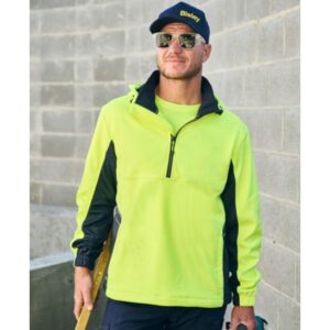 Bisley BK6571 Hi Vis Liquid Replellent Fleece Hoodie