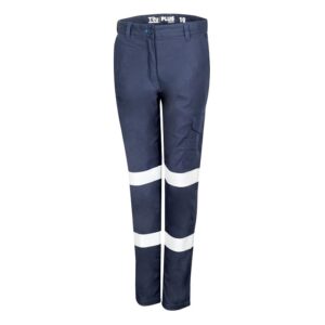 TRu Workwear DTW1170T2 Womens Midweight Cotton Stretch Cargo Trousers With Biomotion Reflective Tape