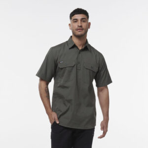 KingGee K14032 Mens Workcool Vented Closed Front Shirt Short Sleeve