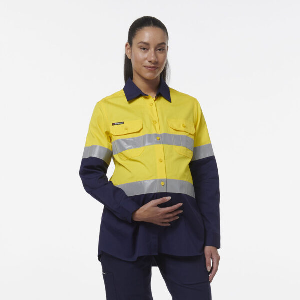 KingGee K44234 Womens Workcool Maternity Reflective Shirt