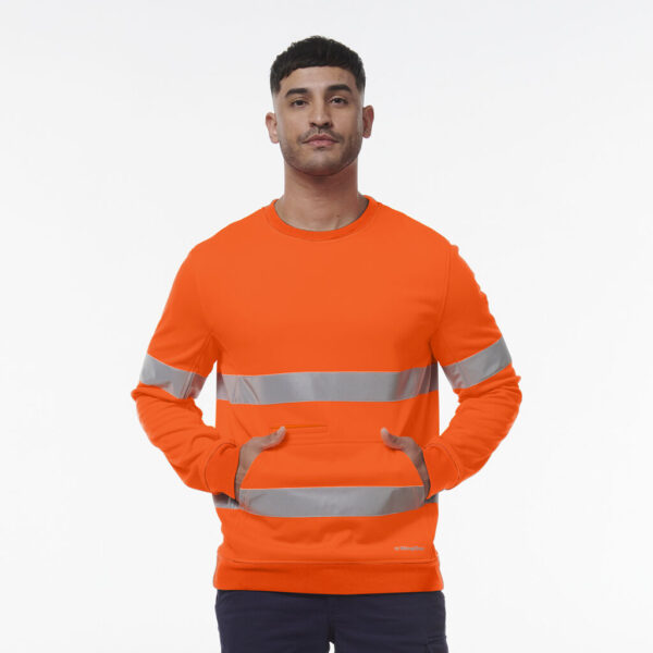 KingGee K55059 Reflective Crew Neck Fleece - Image 2