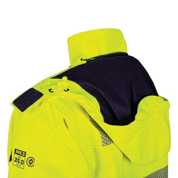 Bool BW2340T4 FR PPE3 Hi-Vis Parka With Zip-Off Sleeves And Segmented FR Tape - Image 4