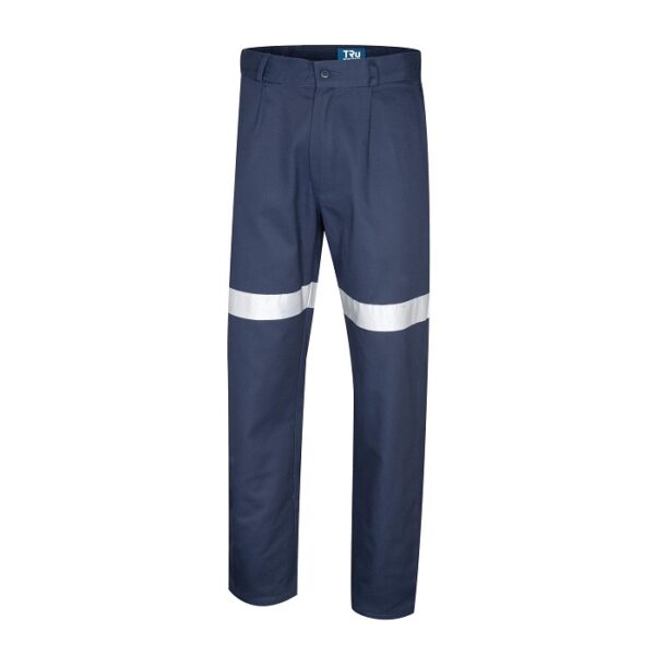 Tru Workwear DT1138T Lightweight Cotton Trousers With Reflective Tape