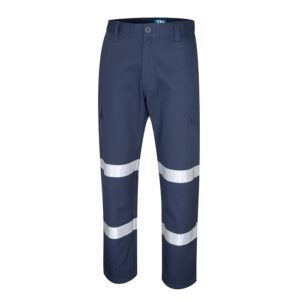 Tru Workwear DT1142T2 Heavyweight Cotton Cargo Trousers With Biomotion Reflective Tape