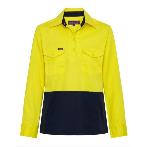 Green Hip SLS-HIVIS Light Weight Shirt Long Sleeve HiVis 'The Sunset Essential' - Image 7