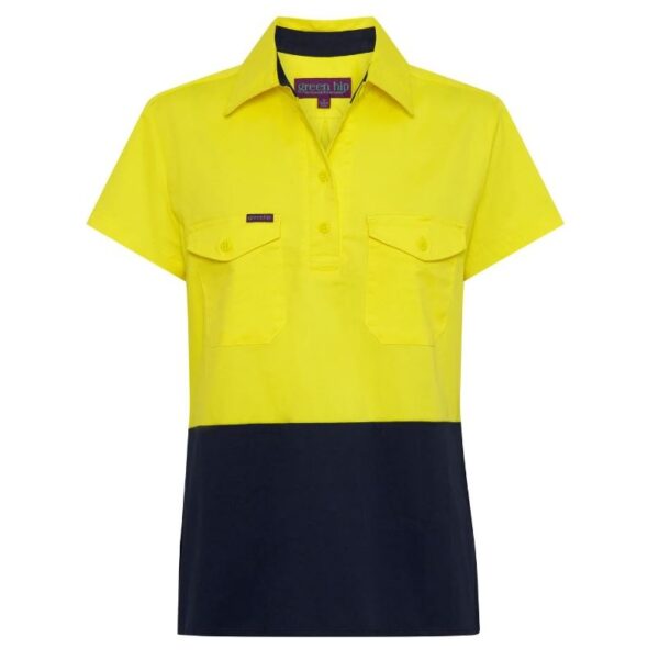 Green Hip SSS-HIVIS Light Weight Shirt Short Sleeve HiVis 'The Sunrise All-Rounder' - Image 6