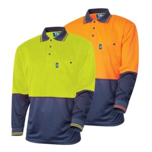 Tru Workwear TS2850 Micromesh L/S Hi-Vis Polo Shirt