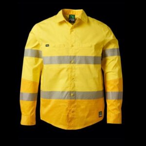 FXD LSH-2T Mens Hi Vis Taped 360 Degree Stretch Work Shirt