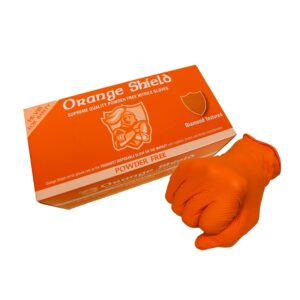 Maxisafe GNO208 Orange Shield Heavy Duty Nitrile with Diamond Grip Box 100