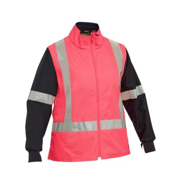 Bisley BKL6975 Womens Taped Hi Vis 5 In 1 Rain Jacket - Image 14