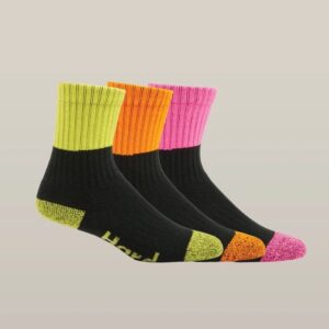 Hard Yakka Y20013 Womens Core Hi Vis Work Crew Sock 3 Pack