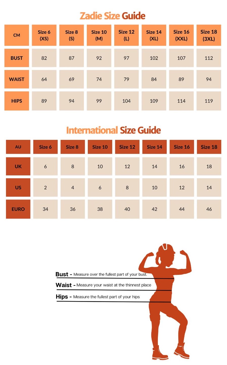 Product Size Chart