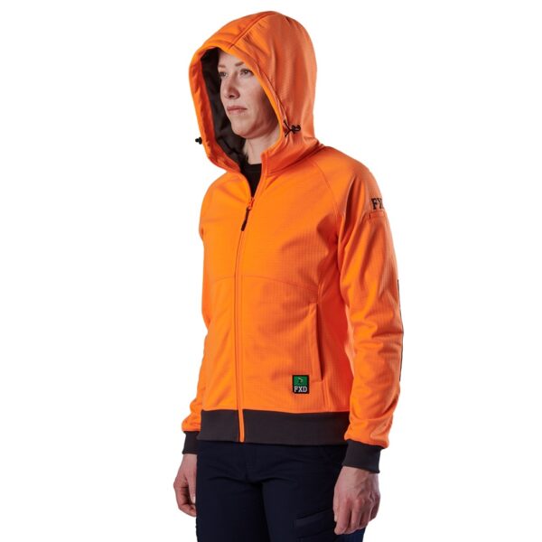 FXD WF-3W Womens Hi Vis 3-Layer Bonded Membrane Fleece Hoodie - Image 7