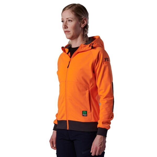 FXD WF-3W Womens Hi Vis 3-Layer Bonded Membrane Fleece Hoodie - Image 6