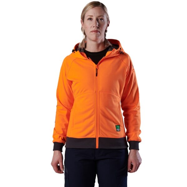 FXD WF-3W Womens Hi Vis 3-Layer Bonded Membrane Fleece Hoodie - Image 5