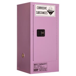 Pratt 5517ASPH CLASS 8 Corrosive Substance Storage Cabinet Metal 60L 1 Door 2 Shelf