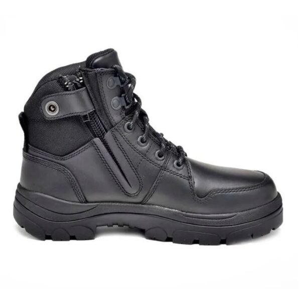 Wide Load 590BZN 6 Inch Black Soft Toe Zip / Lace Up Non Safety  Boot