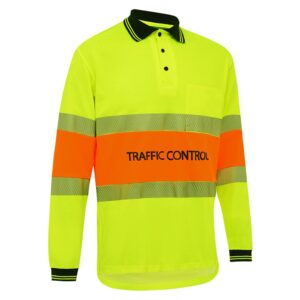 WORKIT 5004TC Traffic Control HiVis L/S Taped Polo Shirt