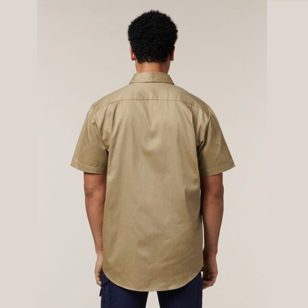 Hard Yakka Y07510 Short Sleeve Open Front Cotton Drill Work Shirt - Image 4