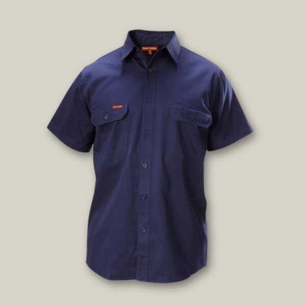 Hard Yakka Y07510 Short Sleeve Open Front Cotton Drill Work Shirt - Image 5