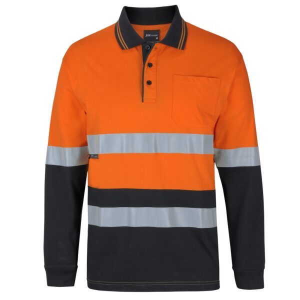 JB'S Wear 6DCPL Hi Vis D+N L/S Cotton Polo - Image 7