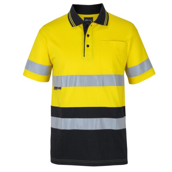 JB'S Wear 6DCPS Hi Vis D+N S/S Cotton Polo - Image 3